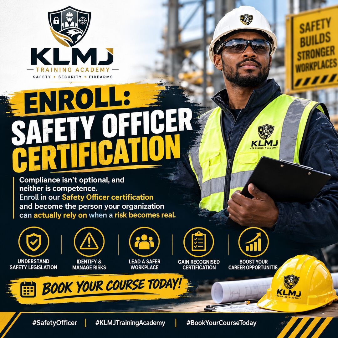 Enrol in KLMJ Safety Officer Certification — understand legislation, manage risk and gain recognised certification